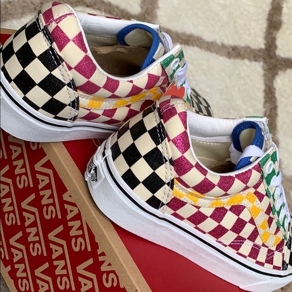 VANS OLD SKOOL GLITTER CHECK MultiTrWht WMNS - Picture 14 of 16